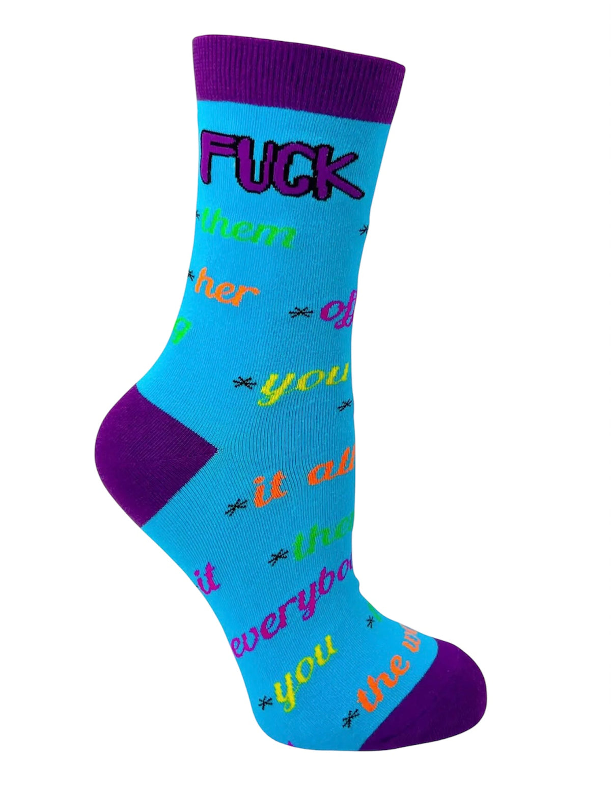 FUCK EVERYTHING Ladies Socks HER, HIM, THE WORLD, IT, THAT, YOU FABDAZ Brand - Novelty Socks And Slippers
