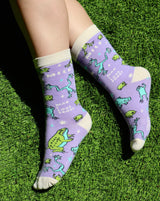 GROOVY THINGS Brand Ladies MILF Socks Man I Love Frogs - Novelty Socks And Slippers