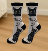 BLACK CAT Adult Unisex Socks By E&S Pets Choose Style