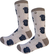 BLACK PUG Dog Adult Unisex Socks By E&S Pets Choose Style