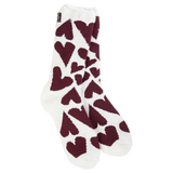 PLUM HEARTS Ladies Valentines Day Soft Cozy Socks WORLD’S SOFTEST SOCKS Brand - Novelty Socks And Slippers