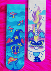 PALS SOCKS Brand Unisex Toddler & Kids CAT Mismatched Gripper Bottom Socks ABRA & CATABRA (CHOOSE SIZE) - Novelty Socks And Slippers