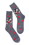 DISNEY Men’s MICKEY MOUSE VALENTINES DAY Socks Mickey As Cupid - Novelty Socks And Slippers