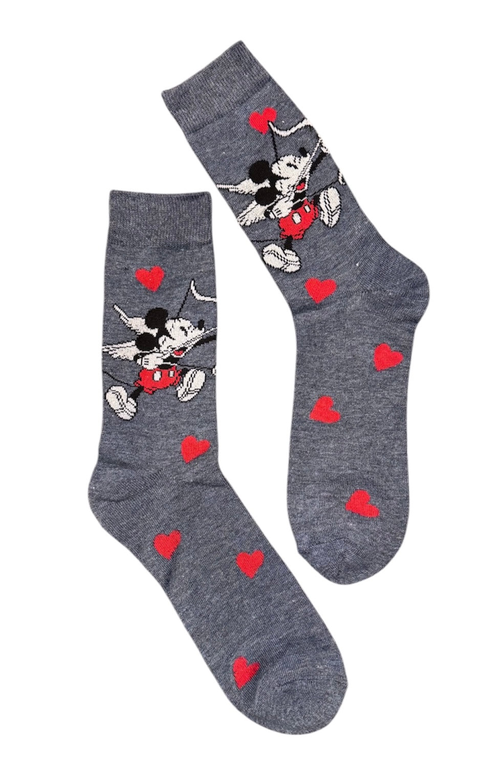 DISNEY Men’s MICKEY MOUSE VALENTINES DAY Socks Mickey As Cupid - Novelty Socks And Slippers