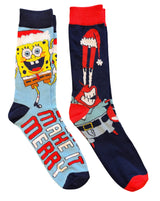 SPONGEBOB SQUAREPANTS Men’s CHRISTMAS 2 Pair Of Socks Mr. KRABS