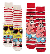 SPONGEBOB SQUAREPANTS Men’s VALENTINES DAY 2 Pair of Socks With PATRICK - Novelty Socks And Slippers