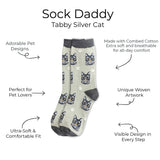 SILVER GRAY TABBY CAT Adult Unisex Socks By E&S Pets Choose Style