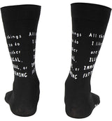 WHAT’D YOU SAY? Brand Unisex ‘ALL THE THINGS I LIKE TO DO ARE EITHER ILLEGAL, IMMORAL OR FATTENING’ Socks - Novelty Socks And Slippers