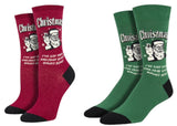 SOCKSMITH Brand CHRISTMAS Socks (CHOOSE MEN Or WOMEN) ‘I’VE GOT YOUR HOLIDAY SPIRIT RIGHT HERE’ - Novelty Socks for Less