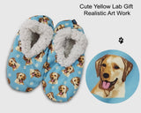YELLOW LABRADOR DOG Ladies Non-Slip SLIPPERS COMFIES BRAND By E&S Pets - Novelty Socks And Slippers