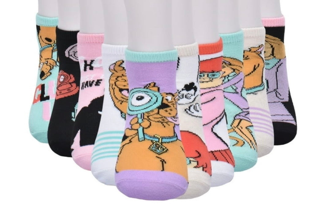 SCOOBY-DOO Ladies 10 Pair Of Low Cut Socks