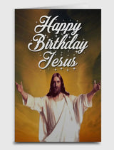 HAPPY BIRTHDAY JESUS Religious Christmas Greeting Card - Novelty Socks And Slippers