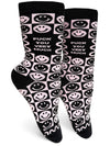 FUCK YOU VERY MUCH Ladies Smiley Face Socks GROOVY THINGS Brand - Novelty Socks And Slippers