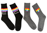 COCA-COLA Men's 2 Pair Of PRIDE Socks Coke Logo 'TOGETHER IS BEAUTIFUL' - Novelty Socks And Slippers