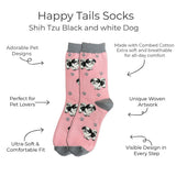 BLACK & WHITE SHIH TZU Dog Adult Unisex Socks By E&S Pets Choose Style