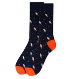 PARQUET Brand Men’s SPACESHIP Socks With STARS - Novelty Socks And Slippers