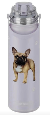 Dog & Cat Stainless Steel 24 Oz. Water Bottle By E&S Pets (Choose Breed) - Novelty Socks And Slippers
