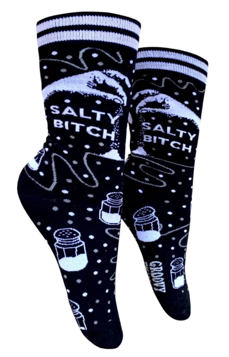 GROOVY THINGS CO. Brand Ladies SALTY BITCH Socks - Novelty Socks And Slippers