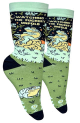 GROOVY THINGS CO Brand Ladies WATCHING THE FUCKERY UNFOLD Socks - Novelty Socks And Slippers
