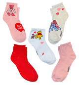 DISNEY Winnie The Pooh Ladies 5 Pair Of VALENTINES DAY Socks - Novelty Socks And Slippers