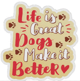 DOG & CAT Vinyl Stickers By E&S Pets (Choose Style) - Novelty Socks And Slippers