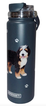 Dog & Cat Stainless Steel 24 Oz. Water Bottle By E&S Pets (Choose Breed) - Novelty Socks And Slippers
