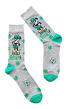 DISNEY Men’s MICKEY MOUSE SAINT PATRICKS DAY Socks Says 'I’M SO LUCKY - Novelty Socks And Slippers