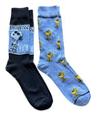 PEANUTS Men’s 2 Pair Of Socks SNOOPY & WOODSTOCK ‘EFFORTLESSLY COOL’ - Novelty Socks And Slippers