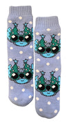 DISNEY STITCH Ladies Sherpa Lined Cozy Gripper Bottom Socks - Novelty Socks And Slippers