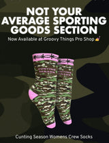 GROOVY THINGS Co. Brand Ladies CUNTING SEASON Camo Socks - Novelty Socks And Slippers