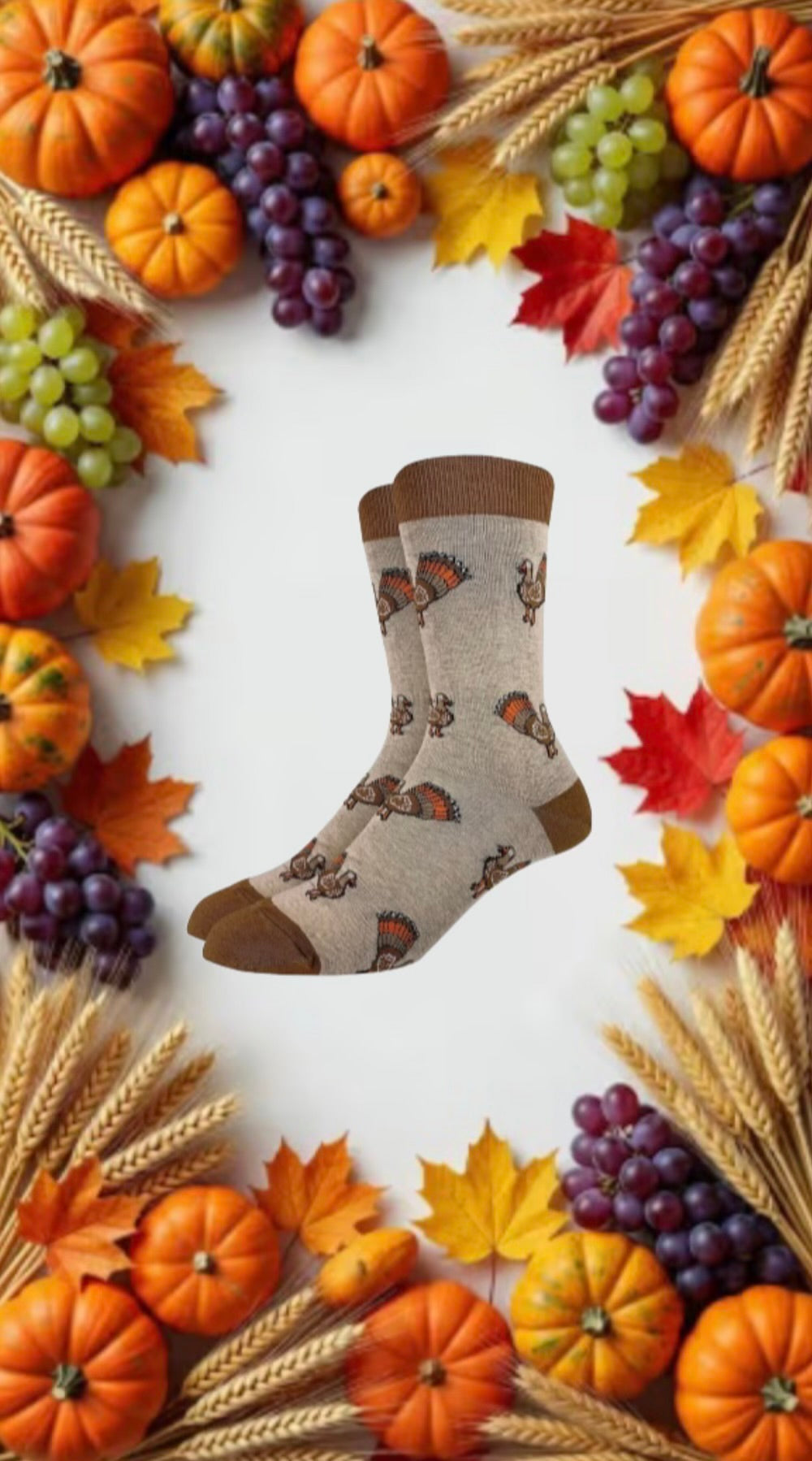 THANKSGIVING TURKEY Men’s Socks GOOD LUCK SOCK Brand