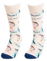 PARQUET Brand Men’s FISHING Socks ‘KEEPING IT REEL’ - Novelty Socks for Less