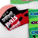 PALS Socks Brand Unisex Toddler LADYBUG & CATERPILLAR Mismatched Gripper Bottom Socks - Novelty Socks And Slippers