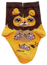 A HAPPY LION With 3-D Ears Unisex Kids Socks Ages 3-5 Sock Panda Brand Shoe Size 7-12 - Novelty Socks And Slippers