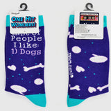 ONE HIT WONDERS Ladies LIST OF PEOPLE I LIKE 1) DOGS Socks - Novelty Socks And Slippers