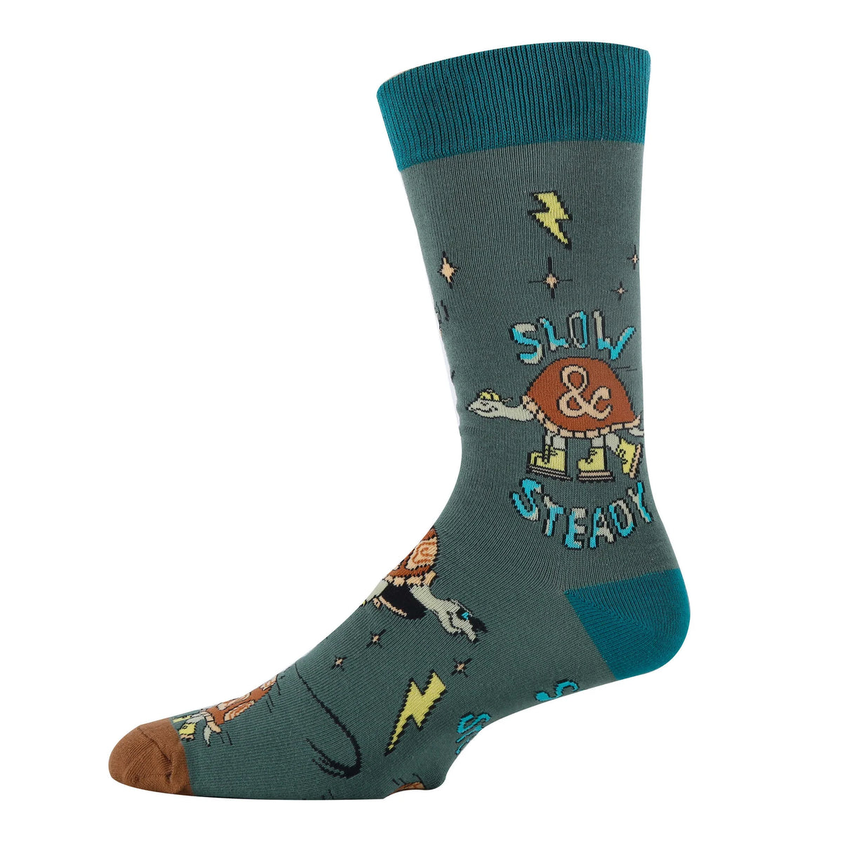 OOOH YEAH Brand Men’s TURTLE Socks ‘SLOW & STEADY’ - Novelty Socks And Slippers