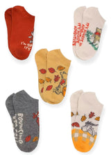 DISNEY WINNIE THE POOH Ladies AUTUMN 5 Pair Of No Show Socks ‘IT’S ALWAYS AN ADVENTURE WITH YOU’ - Novelty Socks And Slippers