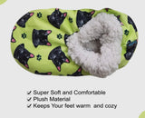 BLACK CAT Ladies Non-Slip Slippers COMFIES BRAND By E&S Pets - Novelty Socks And Slippers