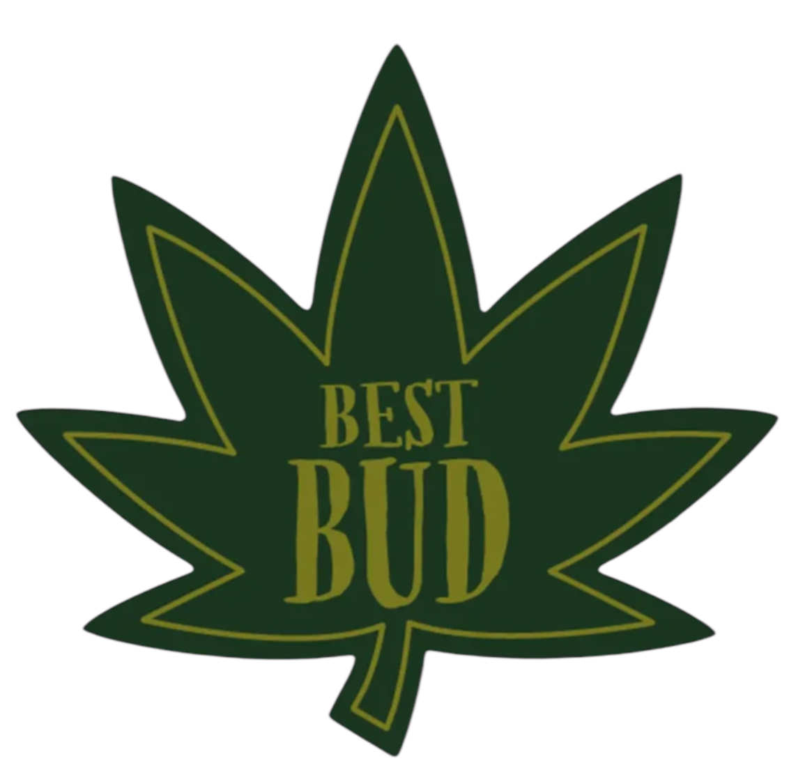 FUNATIC Brand MARIJUANA Vinyl Sticker ‘BEST BUD’ - Novelty Socks And Slippers