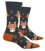 THANKSGIVING CAT Men’s Socks SOCKSMITH Brand Cat With Turkey Hat