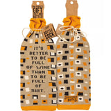 IT’S BETTER TO BE FULL OF WINE THAN TO BE FULL OF SHIT Alcohol Wine Bottle Sock PBK Brand - Novelty Socks And Slippers