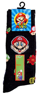 SUPER MARIO Men’s 2 Pair Of CHRISTMAS Socks With TOAD - Novelty Socks And Slippers