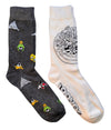 LOONEY TUNES MEN’S 2 PAIR OF SOCKS MARVIN THE MARTIAN, SYLVESTER CAT, BUGS BUNNY