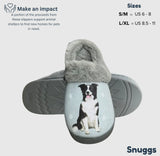 SNUGGS Memory Foam BORDER COLLIE Dog Non Slip Slippers By E&S Pets (Choose Size) - Novelty Socks And Slippers