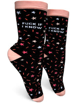 GROOVY THINGS CO. Brand Ladies FUCK IF I KNOW Socks - Novelty Socks And Slippers