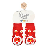 CHICKEN & EGG Baby Unisex Rattle GRIPPER BOTTOM Socks BOOGIE TOES Brand by PIERO LIVENTI