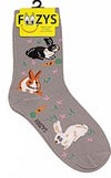 FOOZYS Brand Ladies BUNNY RABBIT Socks BUNNIES ALL OVER - Novelty Socks And Slippers