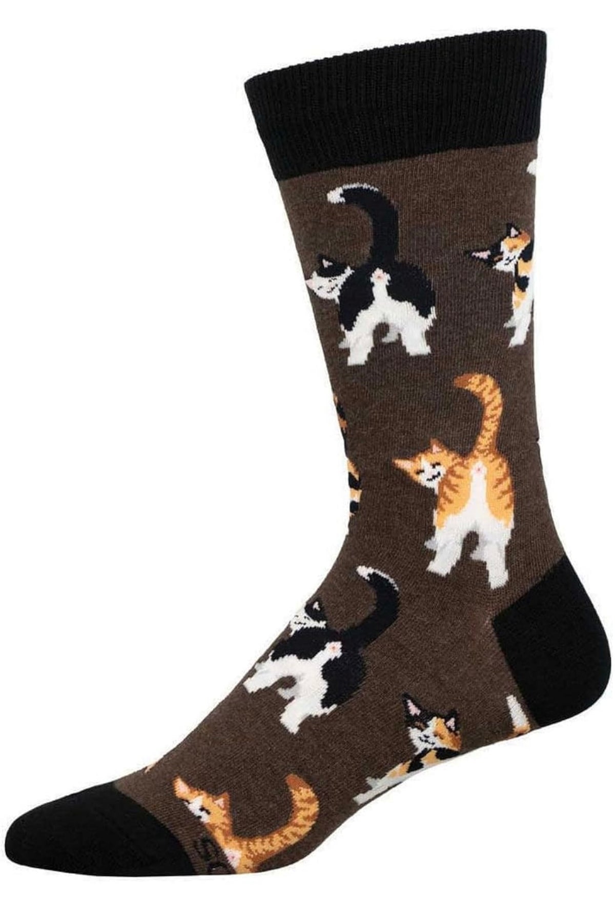 SOCKSMITH Brand Men’s CAT BUTTS Socks - Novelty Socks And Slippers