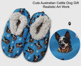 COMFIES BRAND LADIES AUSTRALIAN CATTLE DOG NON SKID SLIPPERS - Novelty Socks And Slippers