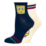 SPONGEBOB SQUAREPANTS Ladies 2 Pair Crew Socks Nickelodeon